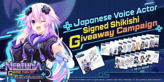Neptunia Game Maker R:Evolution Signed Shikishi Giveaway Campaign!