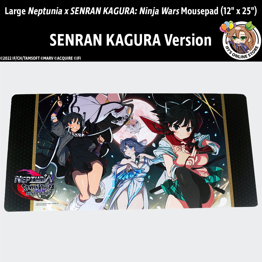 Large Neptunia x SENRAN KAGURA: Ninja Wars (SENRAN KAGURA Version) Mousepad (12" x 25")